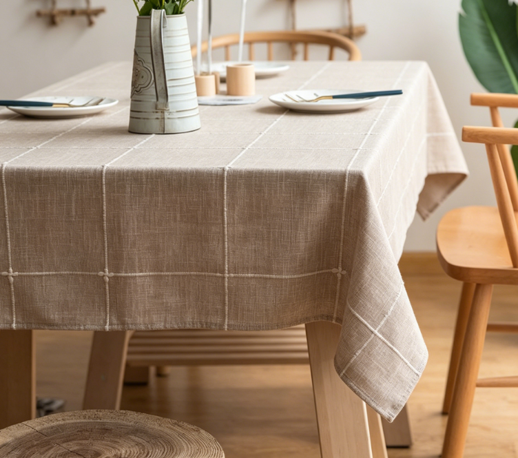 Linen Pure Cotton And Linen Tablecloths, Embroidered Edges - Image 2