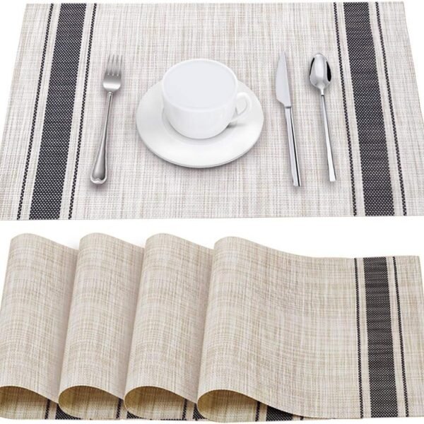Cross-Woven Placemat, Non-Slip, Washable, Easy To Clean
