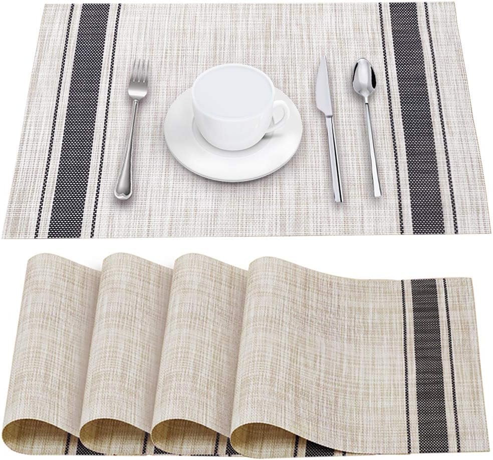 Cross-Woven Placemat, Non-Slip, Washable, Easy To Clean