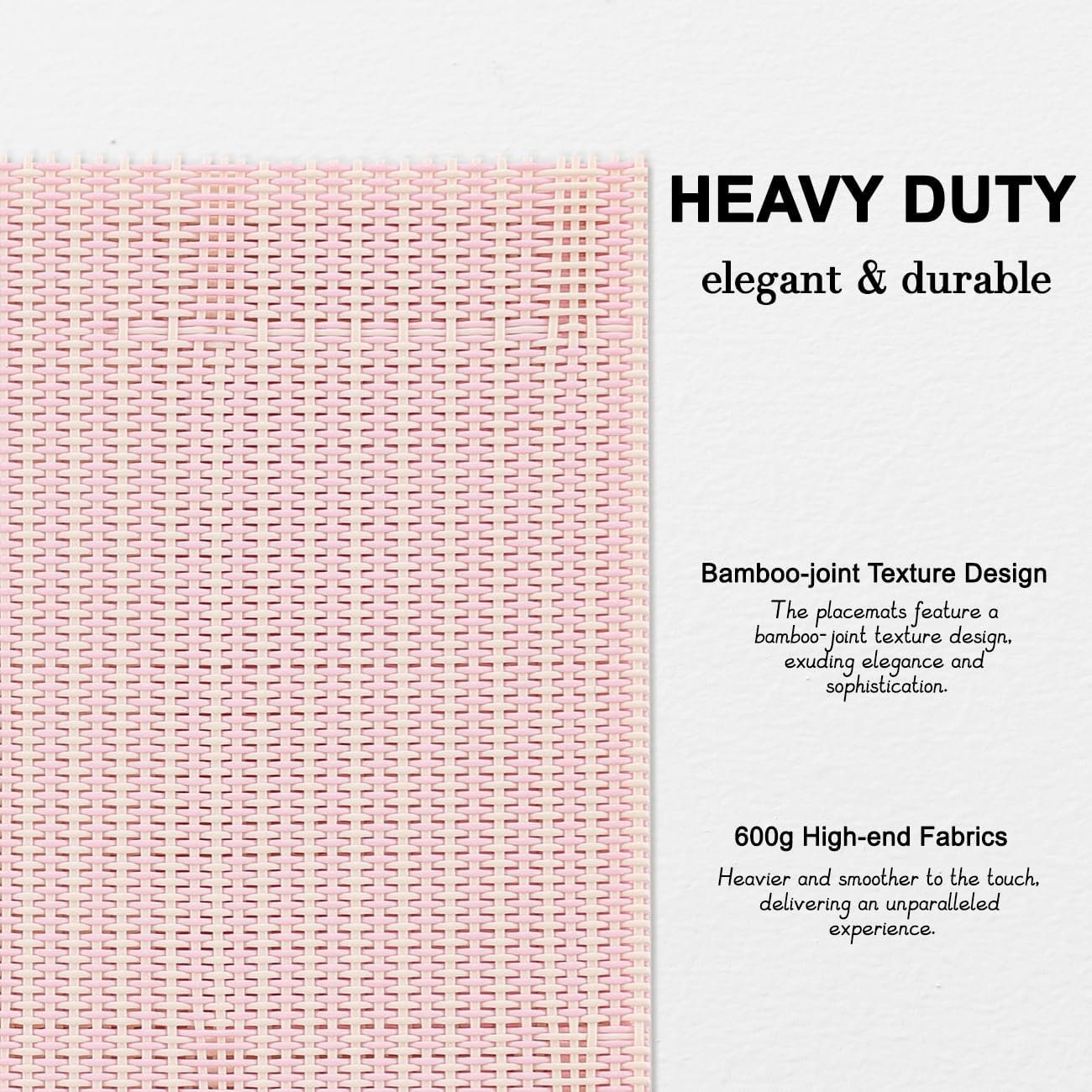 Woven Vinyl Placemat, Heat-Resistant And Easy-To-Wipe Table Mat - Image 2