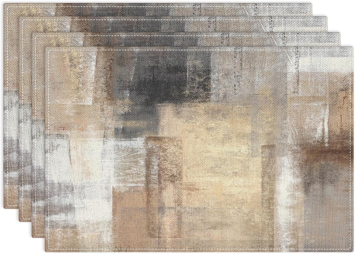 Farmhouse-Style Placemat, Modern Abstract Decor