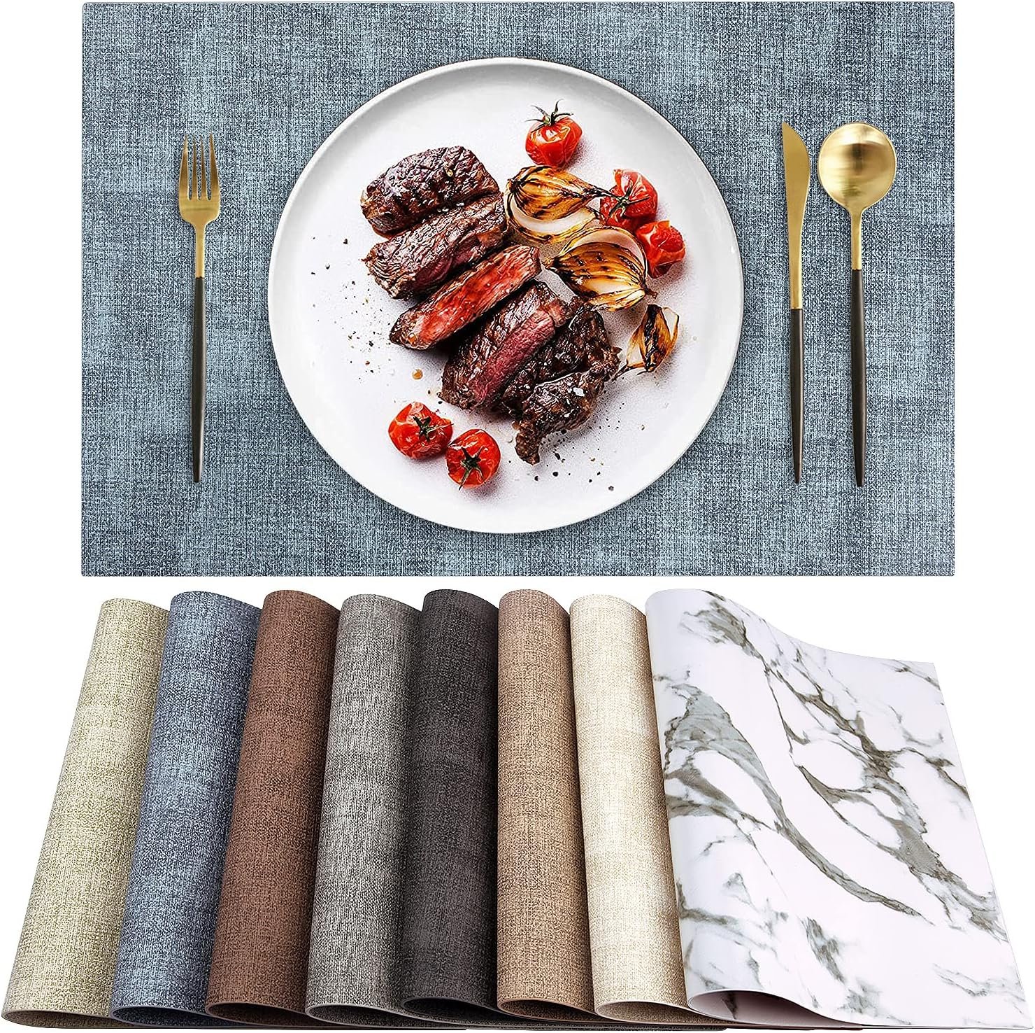 Heat-Resistant Leather Placemat, Waterproof, Wipeable, And Non-Slip
