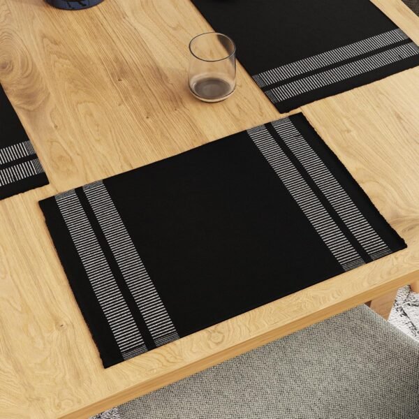 Fine-Ribbed Cotton Placemat, Minimalist Table Decor