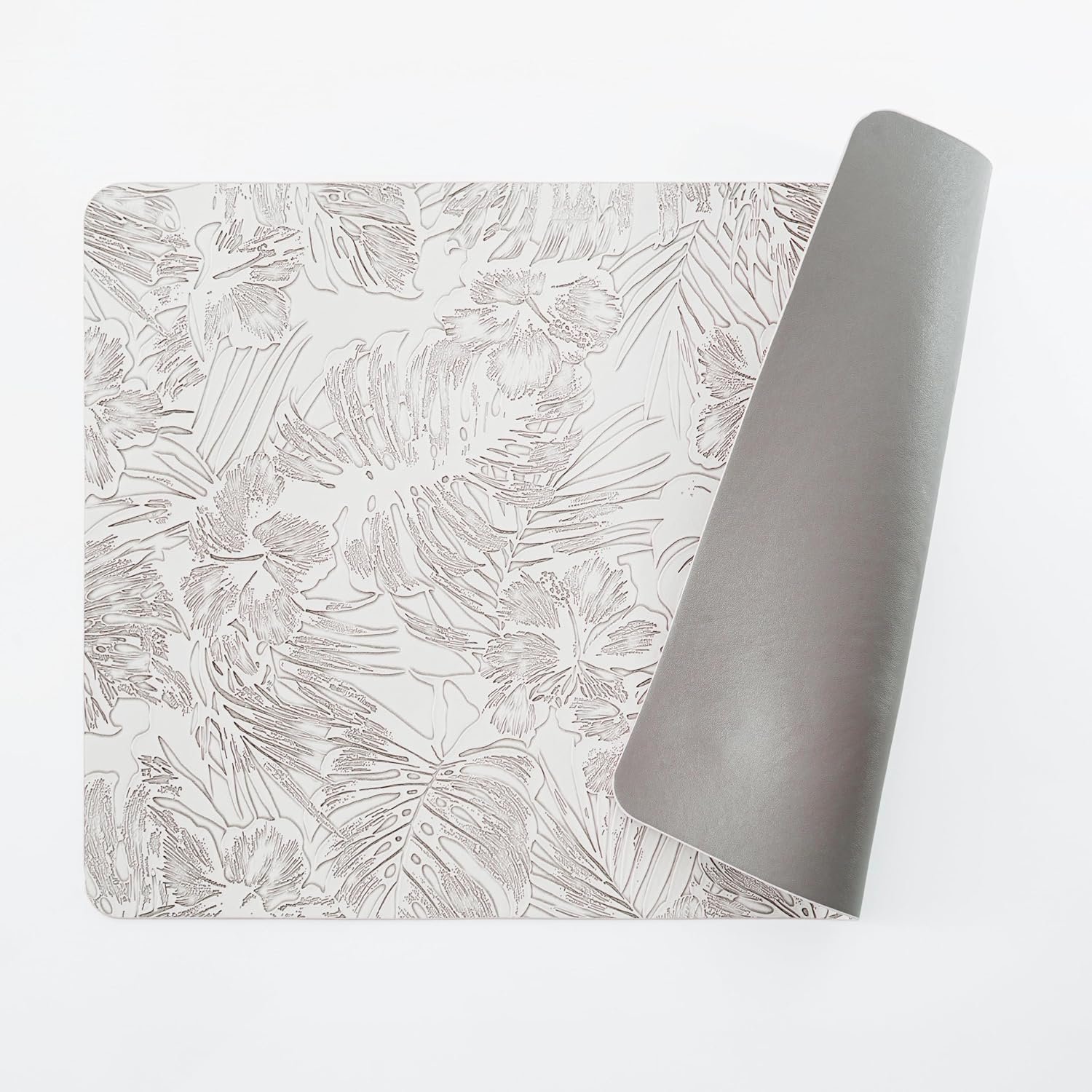 Washable Vinyl Placemat, Indoor/Outdoor Faux Leather Style - Image 2